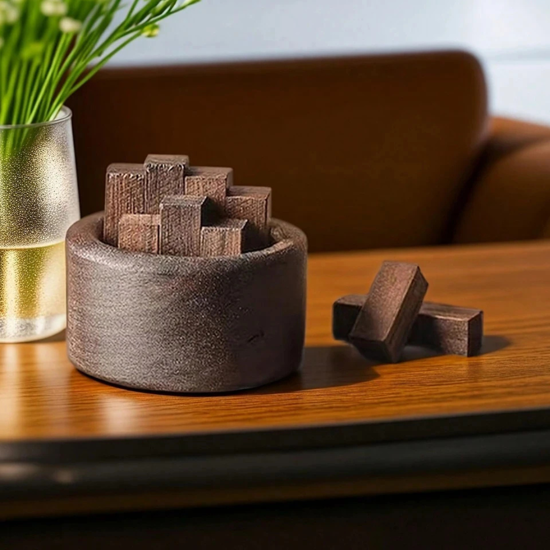 Conjunto de Difusores de Óleo Essencial em Madeira Noz Aromaterapia e Decoração | Home Gaju
