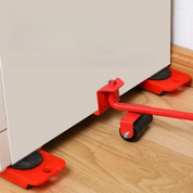 Conjunto de Ferramentas para Mover Móveis 5 Peças – Rolo de Movimentação com Barra Ergonômica e Rodas de 360° | Home Gaju