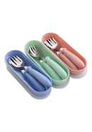 Conjunto de Talheres Infantil em Aço Inox com Estojo Portátil | Home Gaju