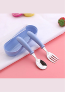 Conjunto de Talheres Infantil em Aço Inox com Estojo Portátil | Home Gaju