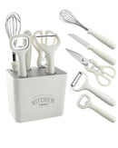 Conjunto de Utensílios de Cozinha em Aço Inoxidável, Descascador, Faca e Tesoura | Loja Online Home Gaju