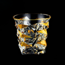 Copos de Uísque Gold Line – Cristal Dourado para Whisky, Cerveja e Coquetéis | Home Gaju