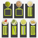 Cortador Multifuncional 16 em 1. Perfeito para cortar, fatiar e triturar frutas e vegetais com lâminas de aço inoxidável.