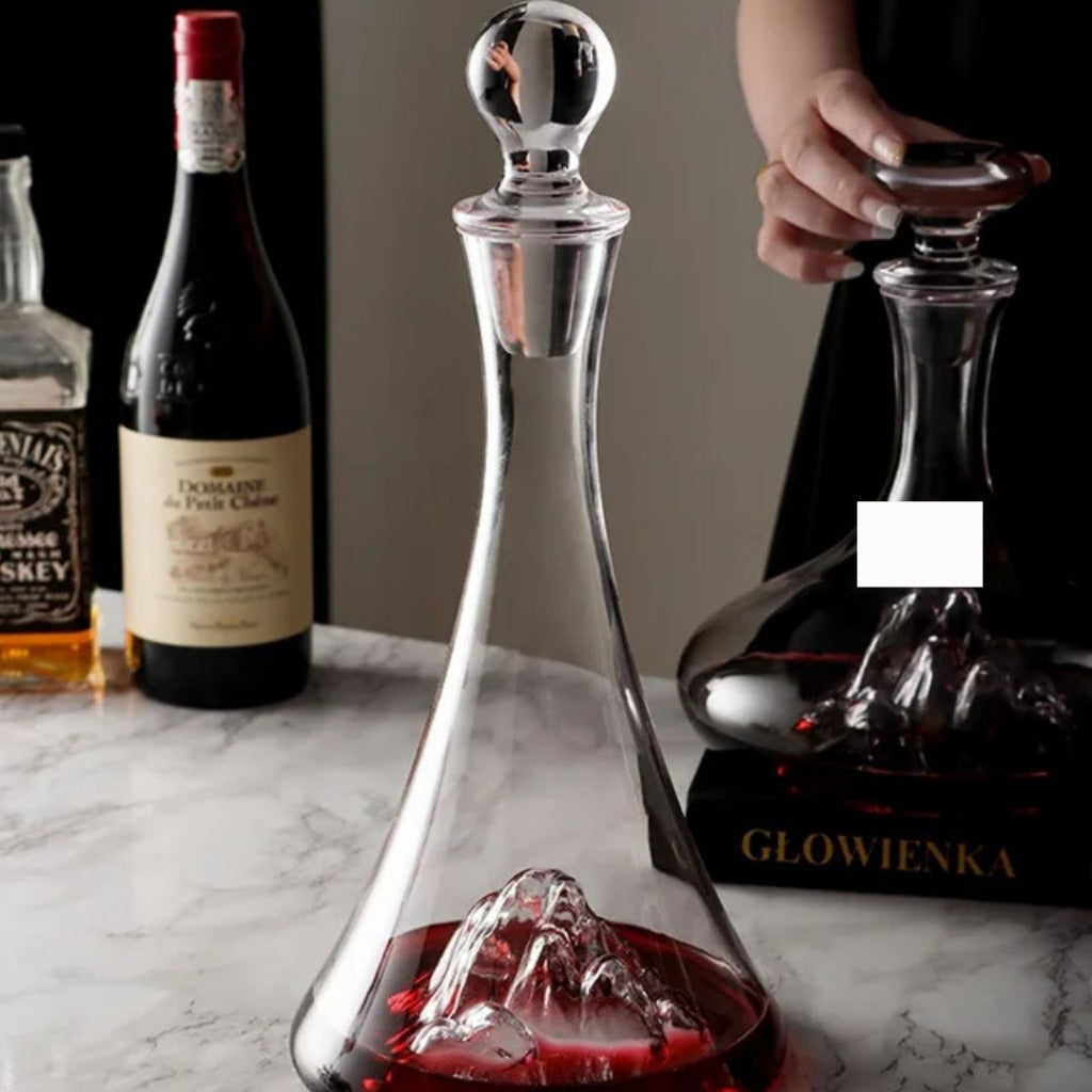 Decantador de Vidro Transparente Moderno para Vinho e Brandy Ideal para Festas e Jantares | Home Gaju
