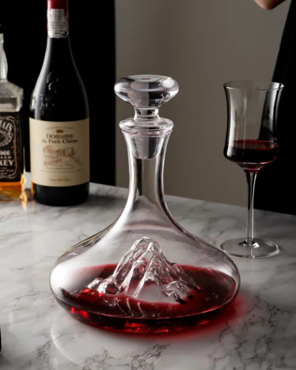 Decantador de Vidro Transparente Moderno para Vinho e Brandy Ideal para Festas e Jantares | Home Gaju