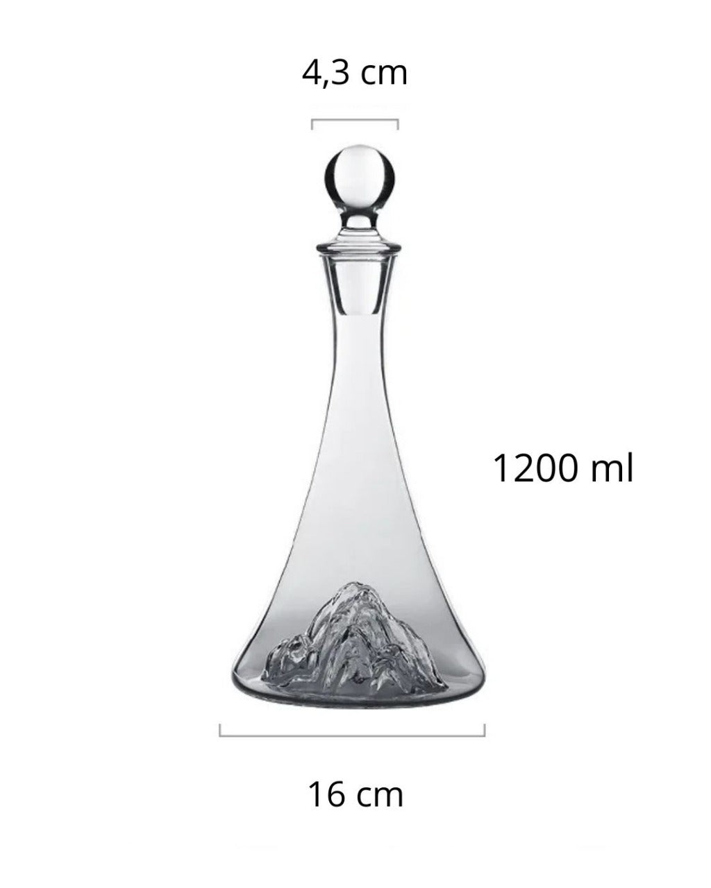 Decantador de Vidro Transparente Moderno para Vinho e Brandy Ideal para Festas e Jantares | Home Gaju