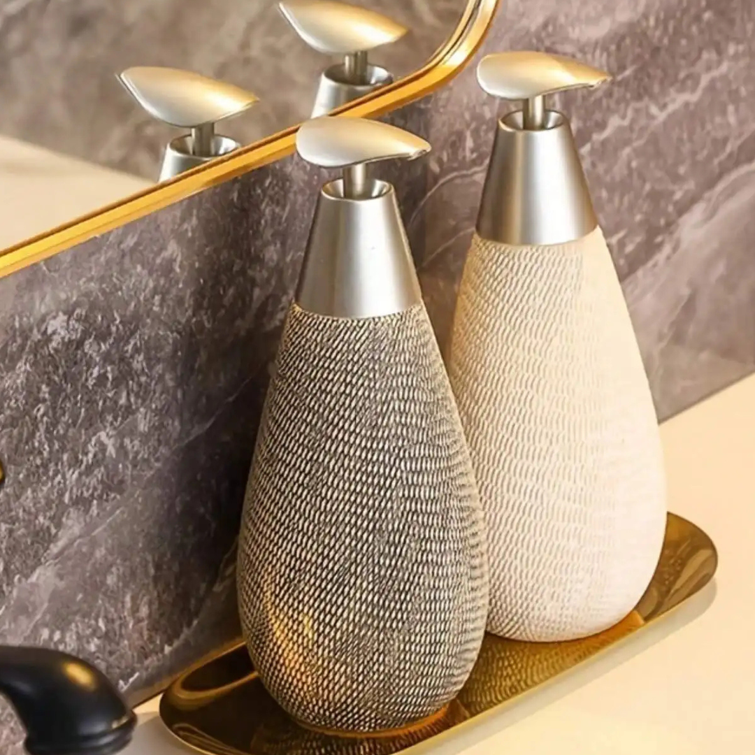 Dispenser de Sabonete em Cerâmica Estilo Retrô com Bomba Para Cozinha e Banheiro | Home Gaju