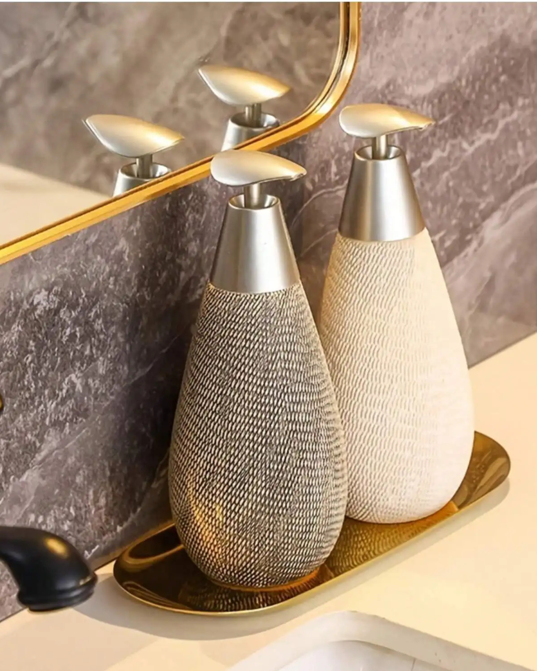 Dispenser de Sabonete em Cerâmica Estilo Retrô com Bomba Para Cozinha e Banheiro | Home Gaju