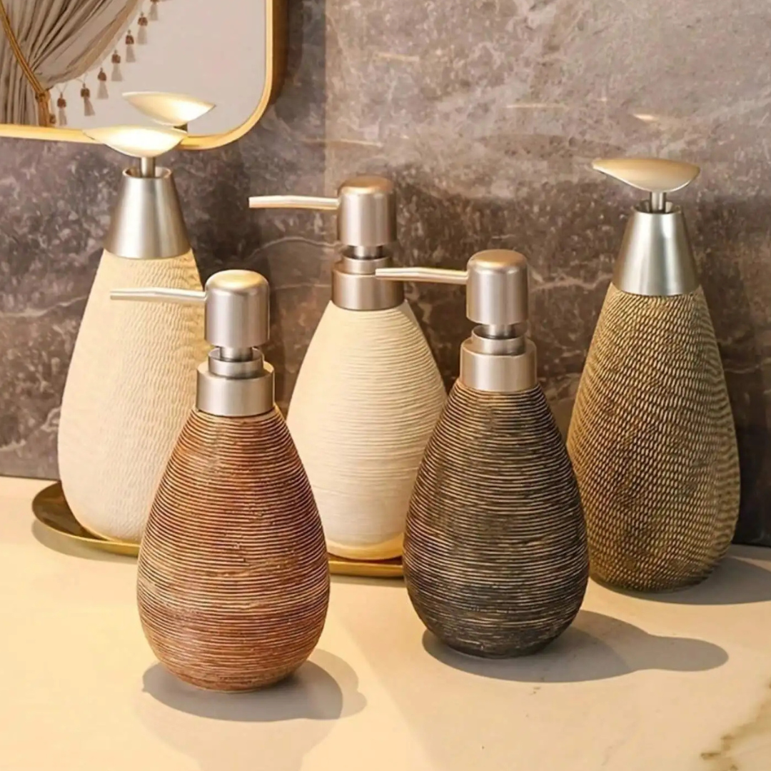 Dispenser de Sabonete em Cerâmica Estilo Retrô com Bomba Para Cozinha e Banheiro | Home Gaju