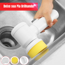 Escovão elétrico sendo usado em pia