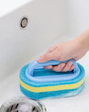 Escova de Limpeza com Alça e Cabeça de Esponja Para Cozinha e Banheiro | Home Gaju