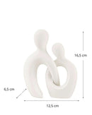 Dimensões da Escultura Decorativa de Casal