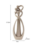 Dimensões da Escultura de Casal Beje de frente