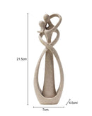 Dimensões da Escultura de Casal Beje de frente