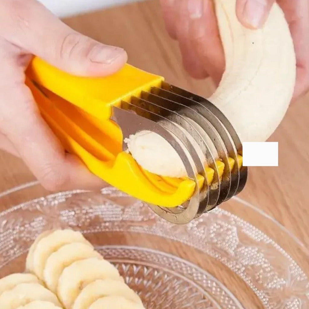Fatiador de Banana e Frutas Cortador de Cozinha Prático e Ecológico | Home Gaju