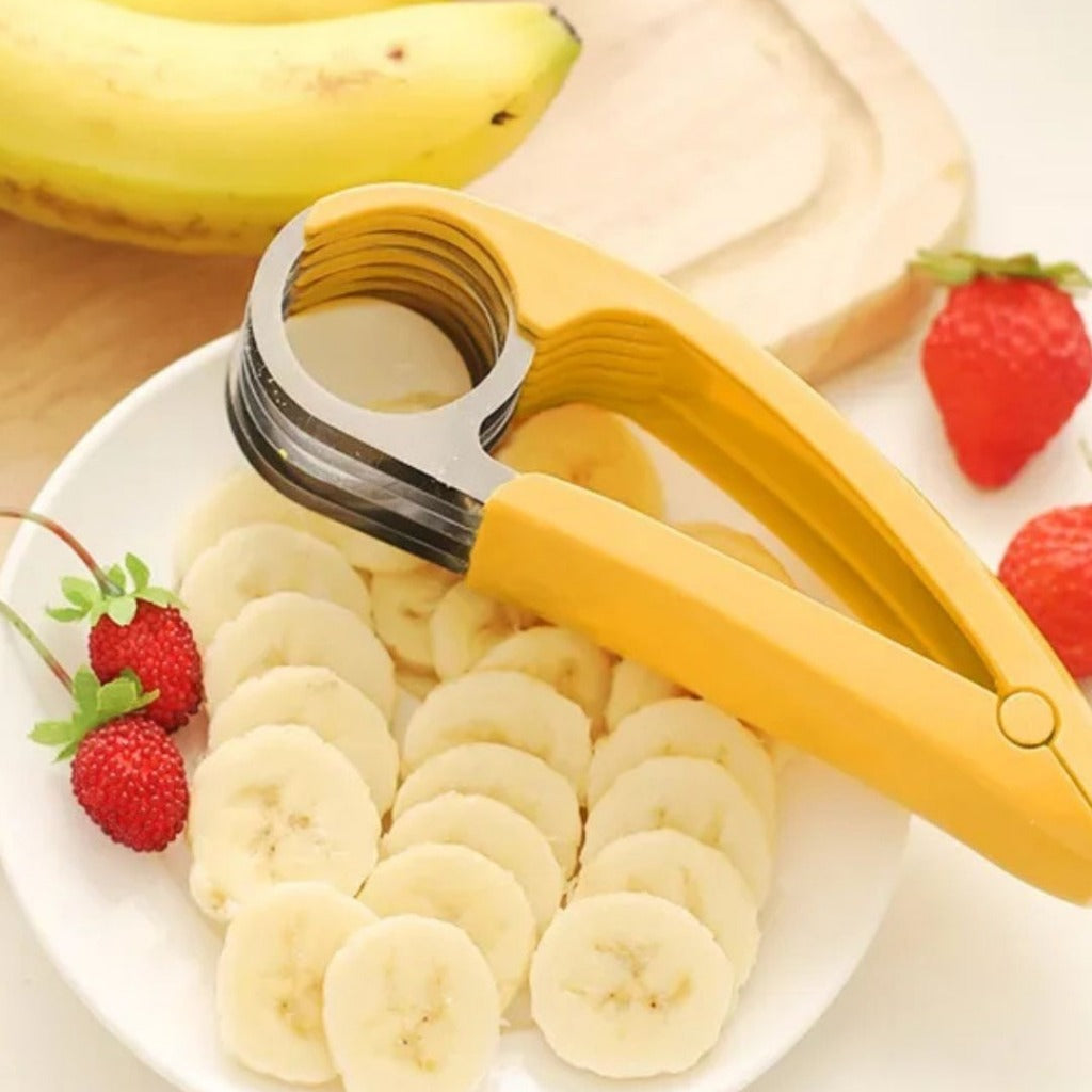 Fatiador de Banana e Frutas Cortador de Cozinha Prático e Ecológico | Home Gaju