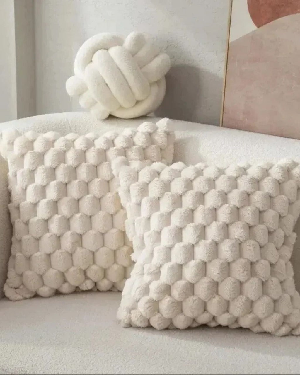 Fronha 3D de Pelúcia Macia com Padrão Abacaxi 45x45cm, Para Sofá, Sala ou Quarto | Home Gaju