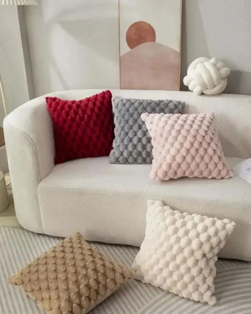 Fronha 3D de Pelúcia Macia com Padrão Abacaxi 45x45cm, Para Sofá, Sala ou Quarto | Home Gaju