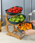 Fruteira com 2 ou 3 Camadas Estrutura em Bambu para Mesa Organizada | Home Gaju Loja Online de Organizadores de Cozinha