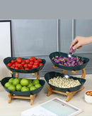 Fruteira com 2 ou 3 Camadas Estrutura em Bambu para Mesa Organizada | Home Gaju Loja Online de Organizadores de Cozinha