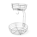 Fruteira de 2 Camadas com Suporte para Bananas - Organizador de Ferro | Home Gaju Loja Online de Organizadores de Cozinha