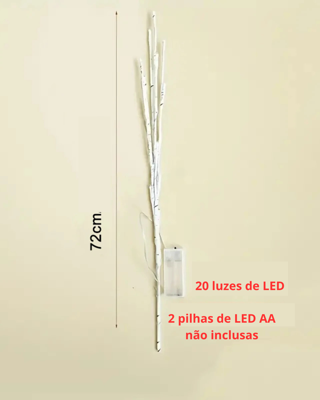 Galho Decorativo com Luzes LED Natal e Casamentos medidas