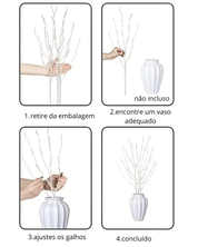 Galho Decorativo com Luzes LED Natal e Casamentos instruções