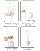 Galho Decorativo com Luzes LED Natal e Casamentos instruções