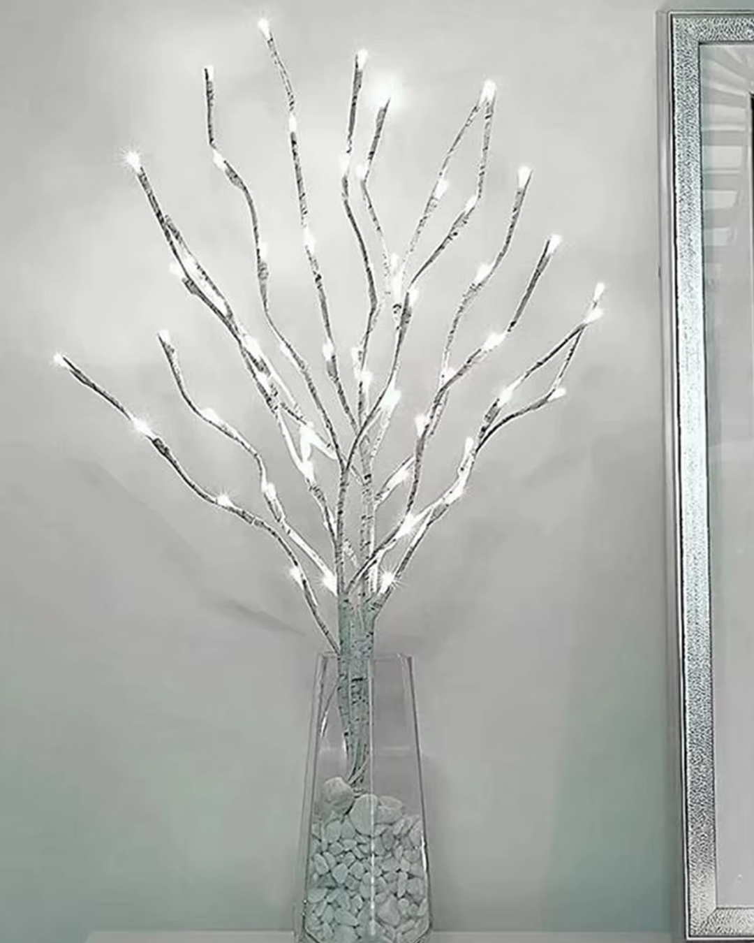 Galho Decorativo com Luzes LED Natal e Casamentos branco frio