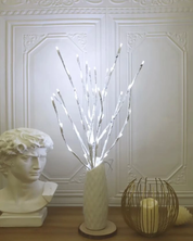 Galho Decorativo com Luzes LED Natal e Casamentos branco frio com decoração