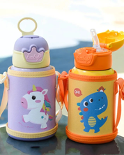 Garrafa Térmica Infantil 500ml em Aço Inox com Trava de Segurança