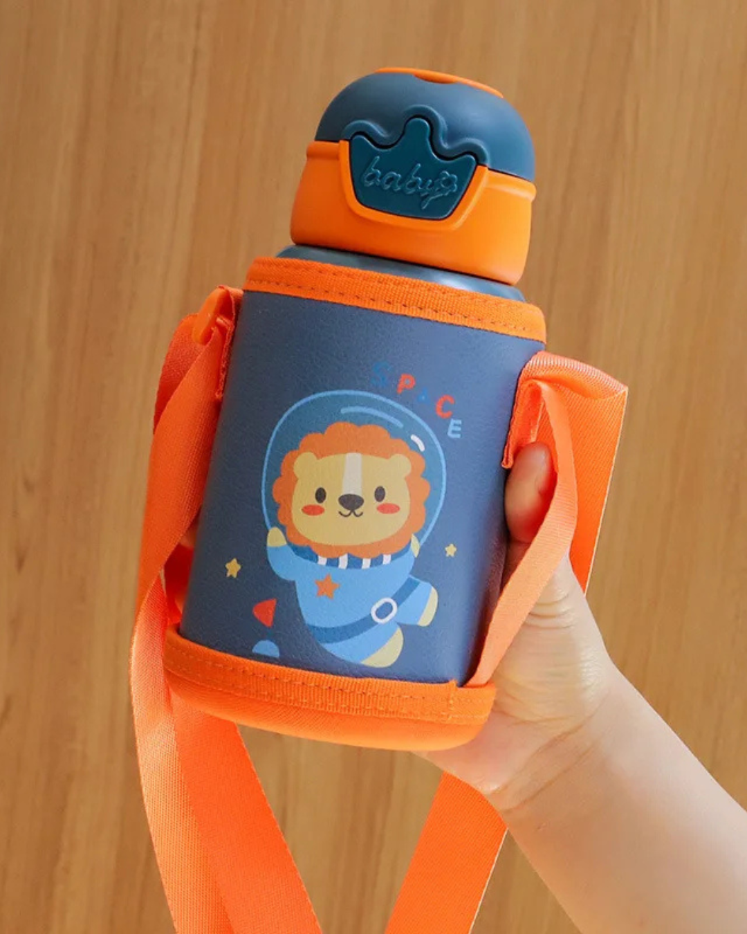 Garrafa Térmica Infantil 500ml em Aço Inox com Trava de Segurança