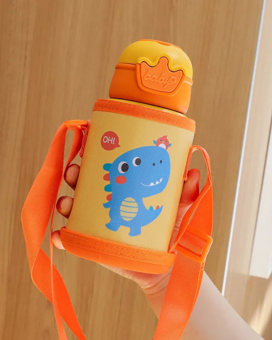 Garrafa Térmica Infantil 500ml em Aço Inox com Trava de Segurança