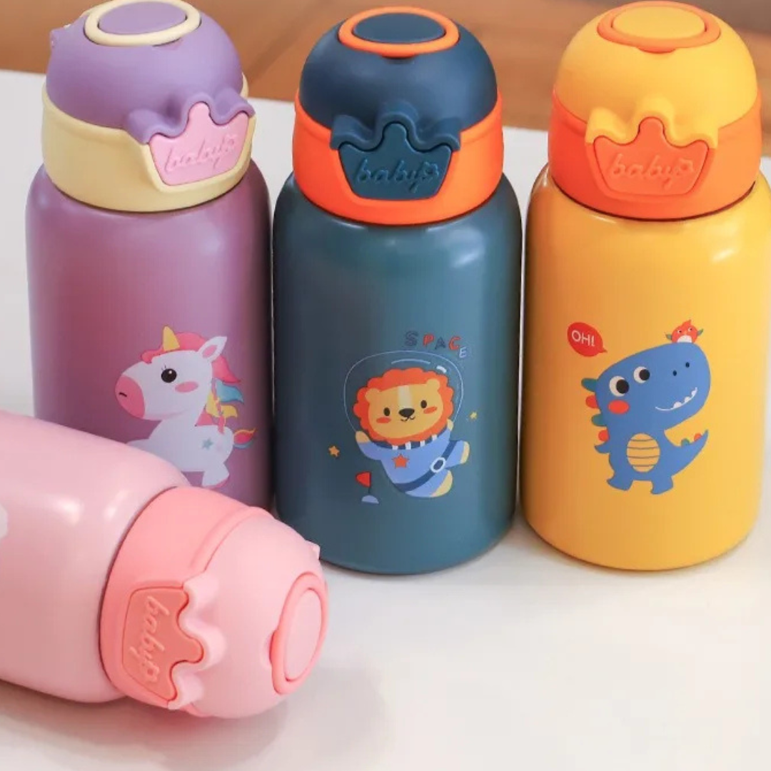 Garrafa Térmica Infantil 500ml em Aço Inox com Trava de Segurança