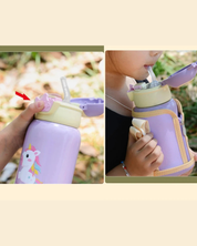 Garrafa Térmica Infantil 500ml em Aço Inox com Trava de Segurança