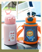 Garrafa Térmica Infantil 500ml em Aço Inox com Trava de Segurança