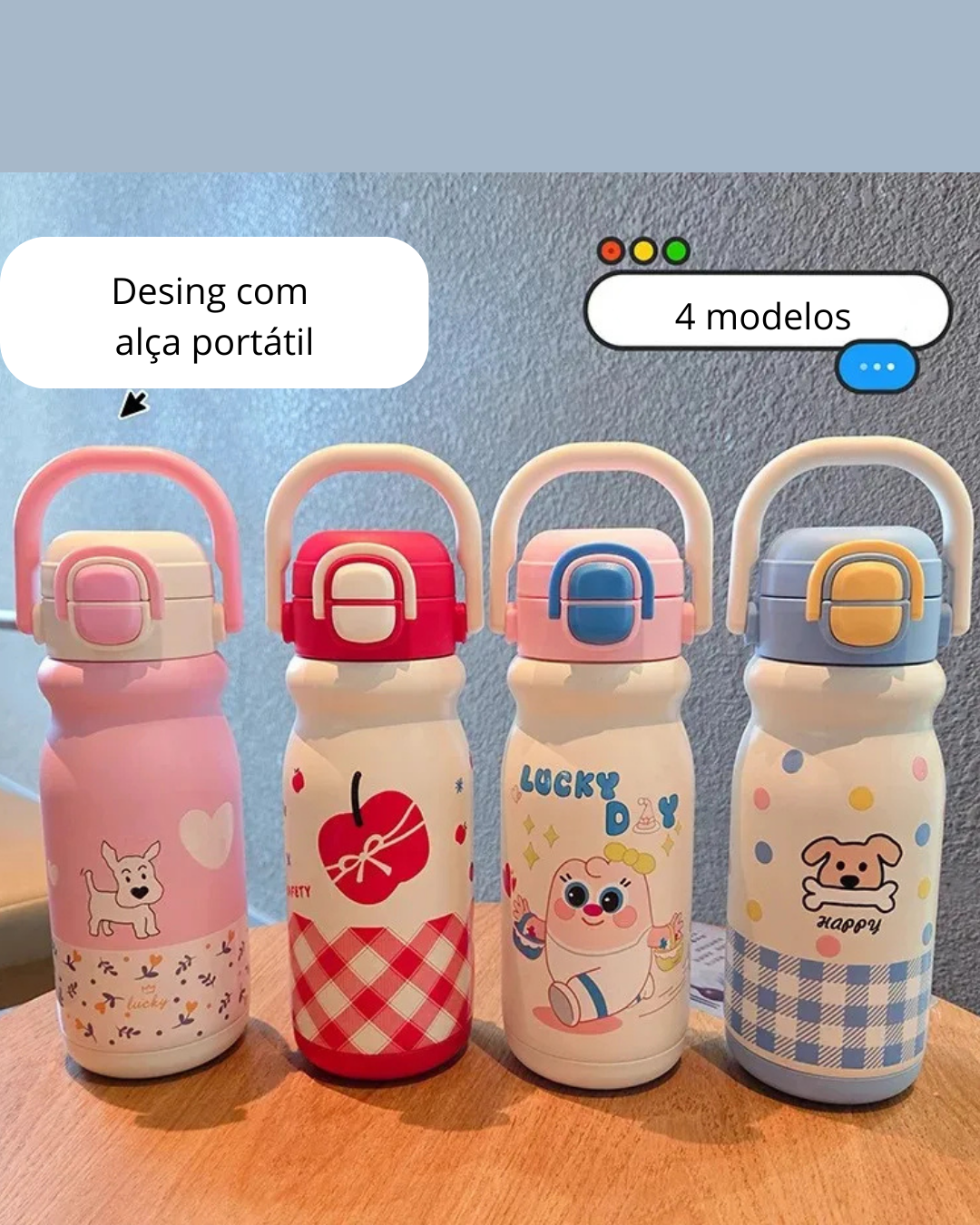 Garrafa Térmica Portátil com Interior de Cerâmica | Home Gaju