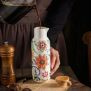 Garrafa de Azeite com Estampa de Flores Vintage em Cerâmica | À Prova de Vazamentos | Home Gaju