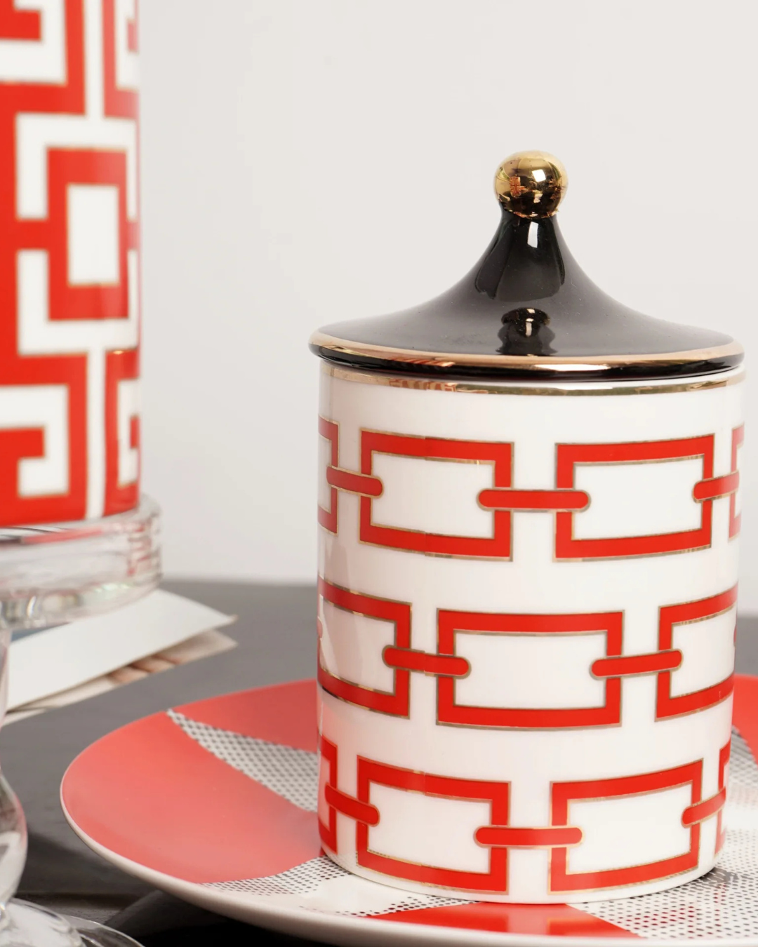 Jarra de Armazenamento em Cerâmica Dourada 350ml Decoração e Organização | Home Gaju