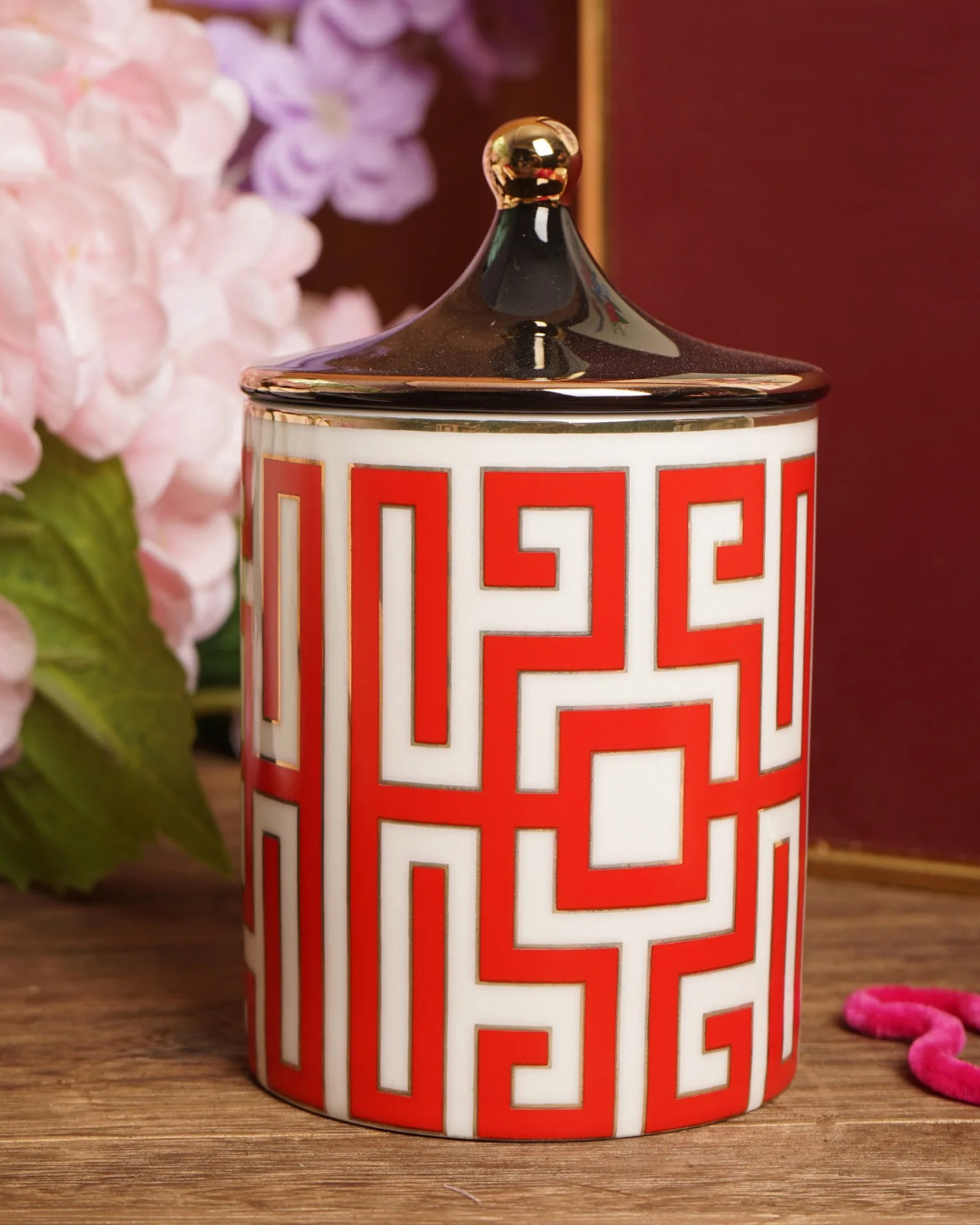 Jarra de Armazenamento em Cerâmica Dourada 350ml Decoração e Organização | Home Gaju