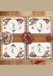Jogo Americano de Natal Quebra-Nozes mesa posta familia