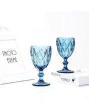 Jogo de 6 Taças Diamante de Vidro para Água, Drinks e Vinhos | Loja de Taças Online Home Gaju
