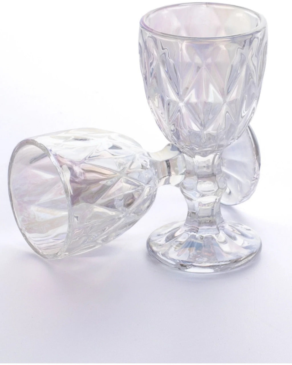 Jogo de 6 Taças Diamante de Vidro para Água, Drinks e Vinhos | Loja de Taças Online Home Gaju