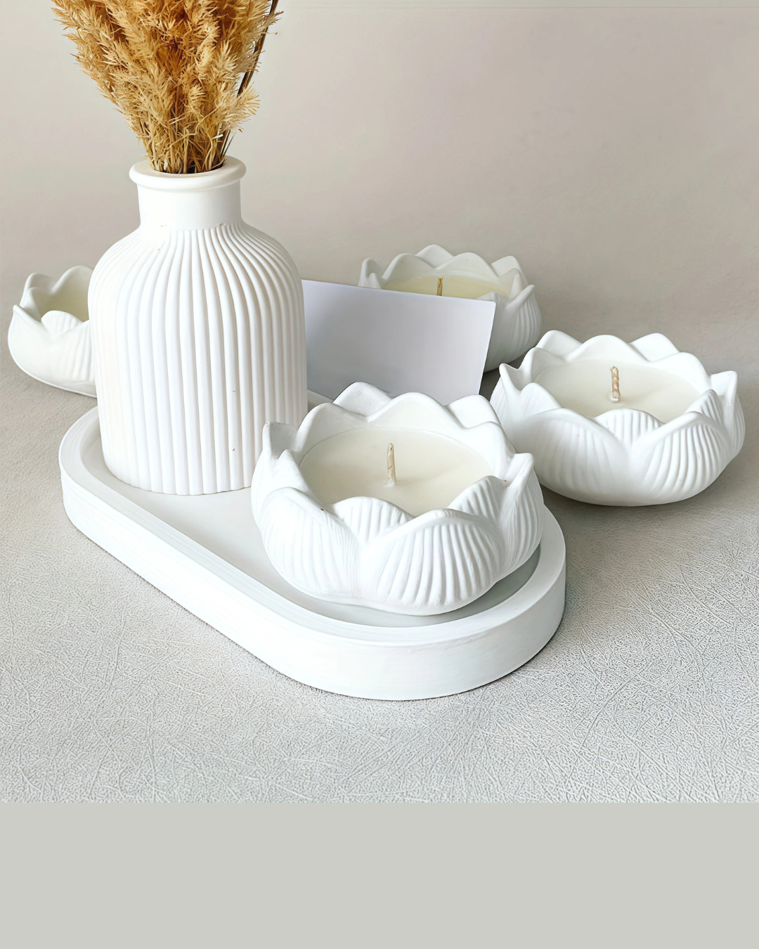 Kit 3 Moldes de Silicone para Vaso, Porta-Copos e Bandeja Decorativa | Home Gaju