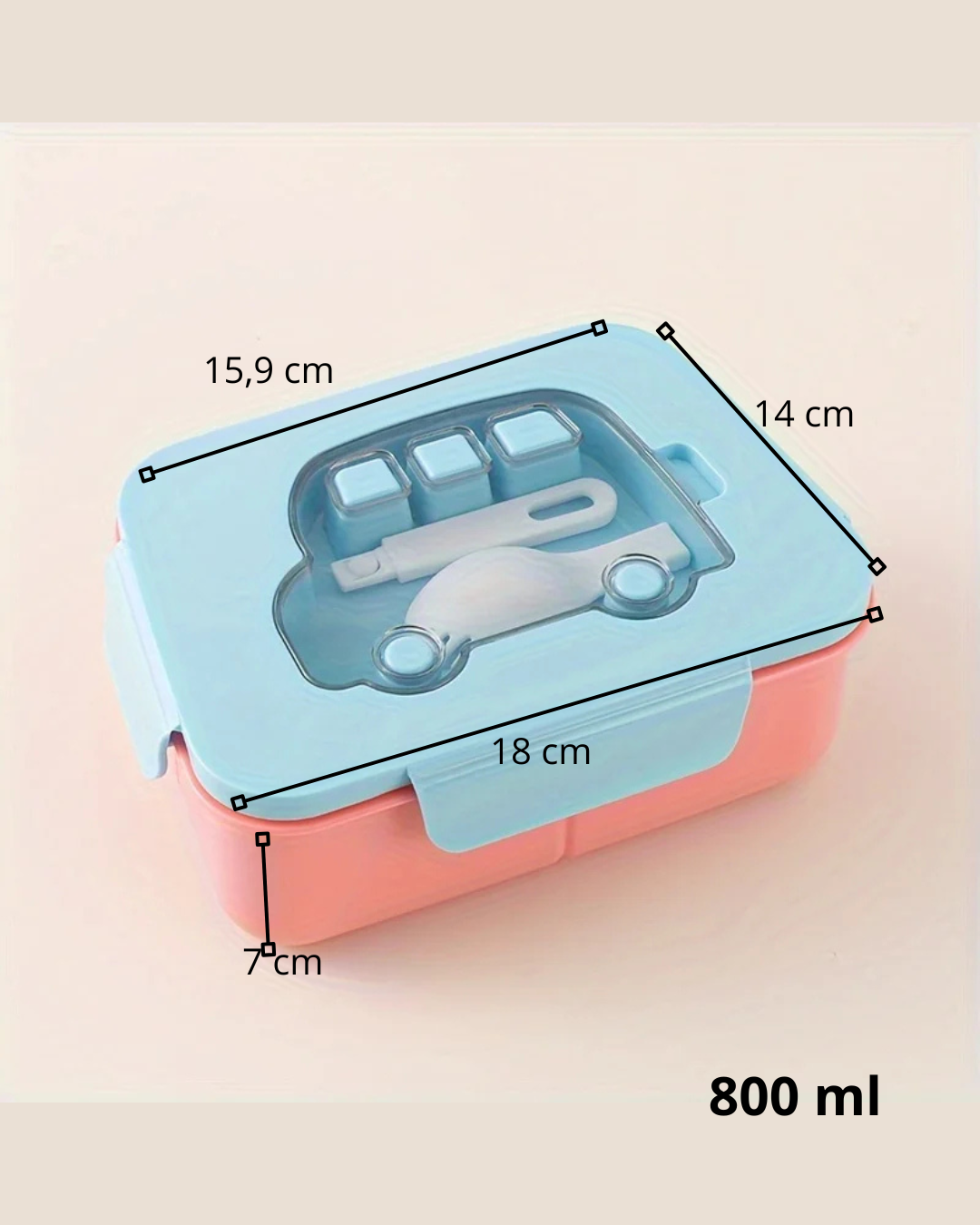 Lancheira Infantil Colorida com Design de Carro