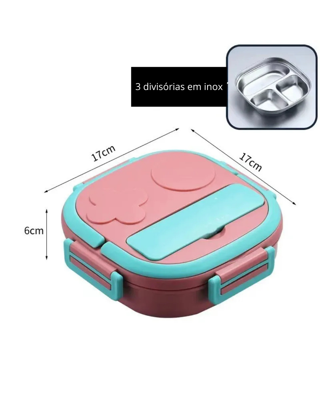 Lancheira Infantil em Aço Inox