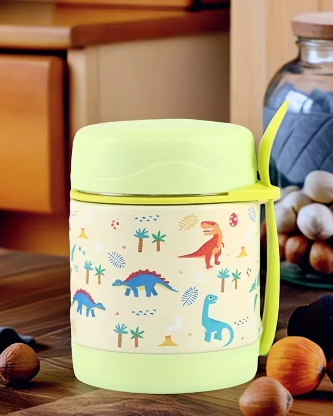 Lancheira Térmica Infantil em Aço Inox com Colher | Home Gaju