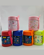 Lancheira Térmica Infantil em Aço Inox com Colher | Home Gaju