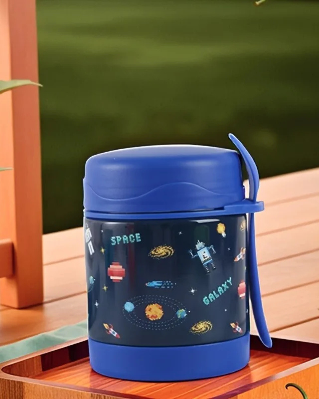 Lancheira Térmica Infantil em Aço Inox com Colher | Home Gaju