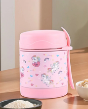 Lancheira Térmica Infantil em Aço Inox com Colher | Home Gaju